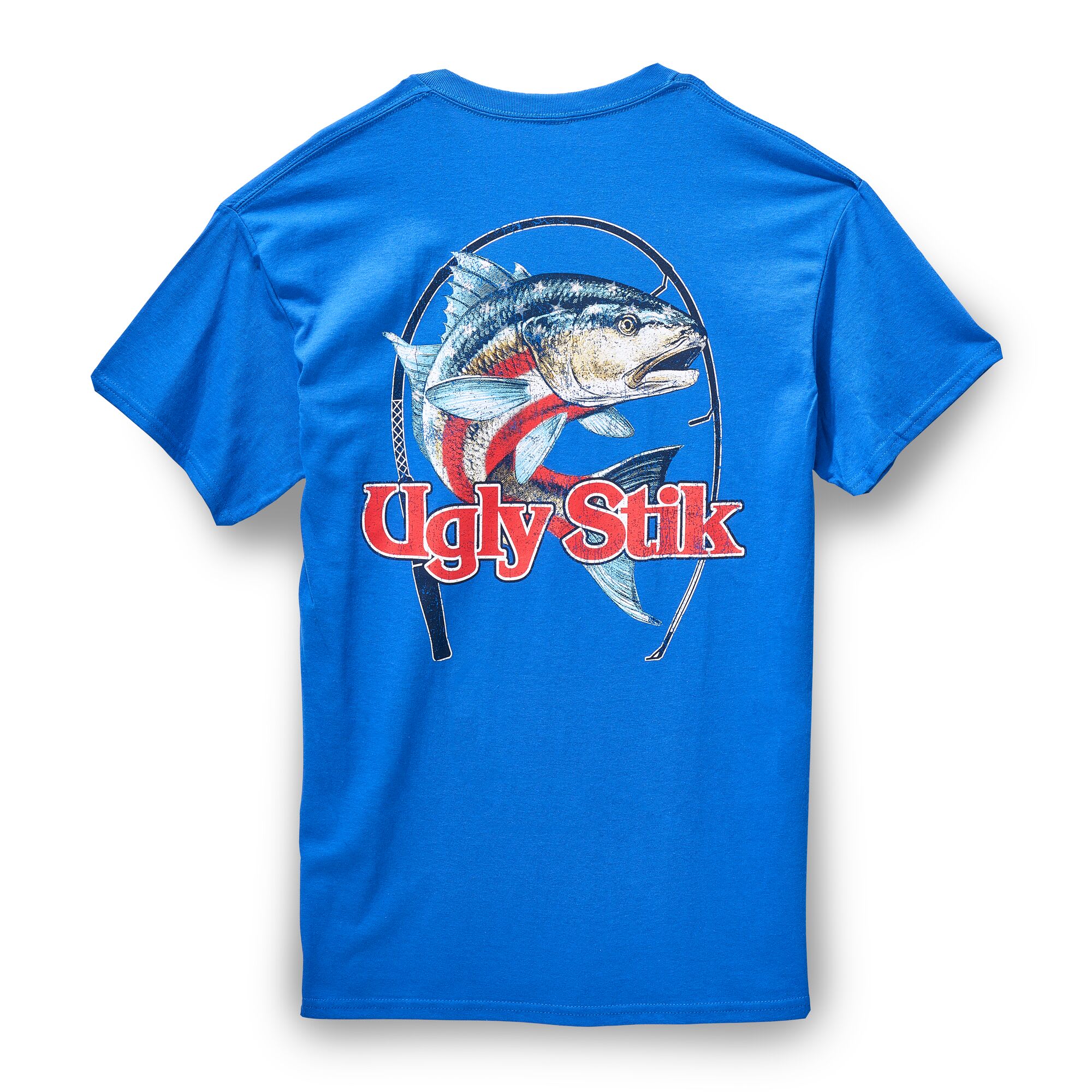 Ugly Stik Redfish Flag Americana T-Shirt - Image 2