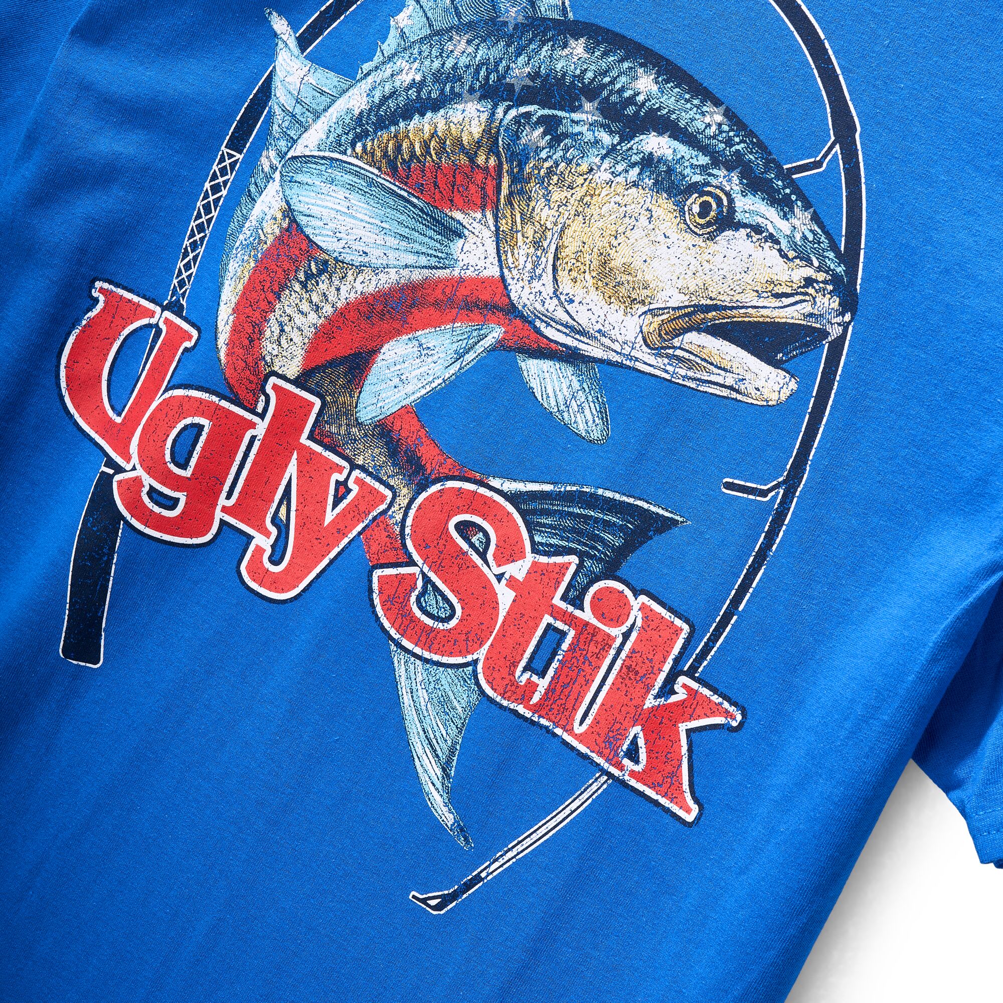 Ugly Stik Redfish Flag Americana T-Shirt - Image 8