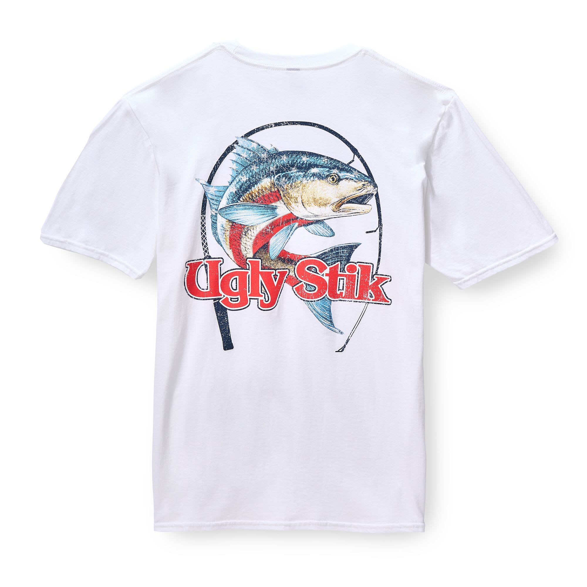 Ugly Stik Redfish Flag Americana T-Shirt