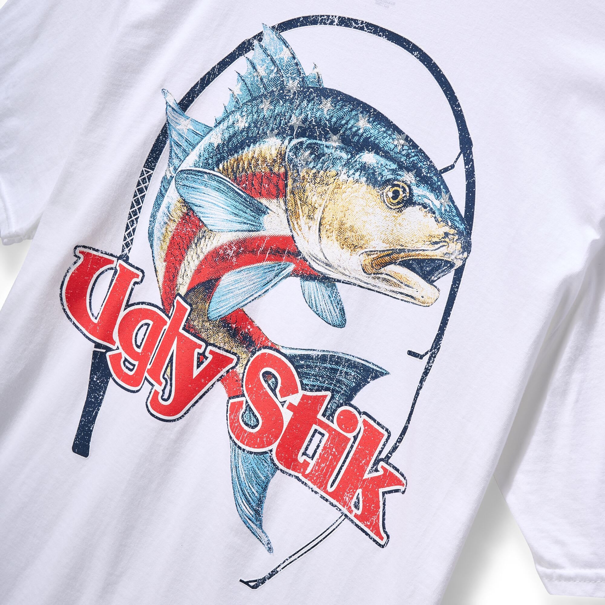 Ugly Stik Redfish Flag Americana T-Shirt - Image 5